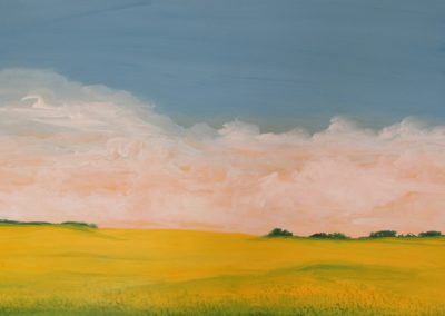 Canola Fields #3 acrylic on paper 22x30