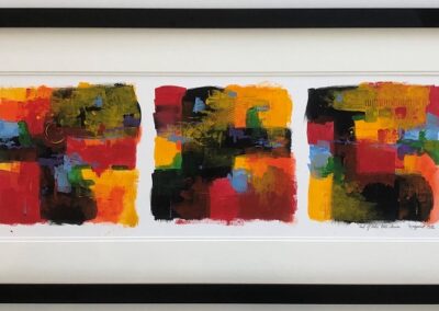 Out of the Box Series acrylic on paper framed 36x18