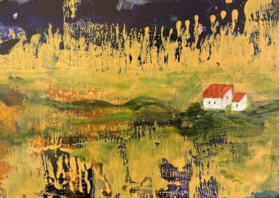 No Place Like Home #26 acrylic on paper, matted 10x12